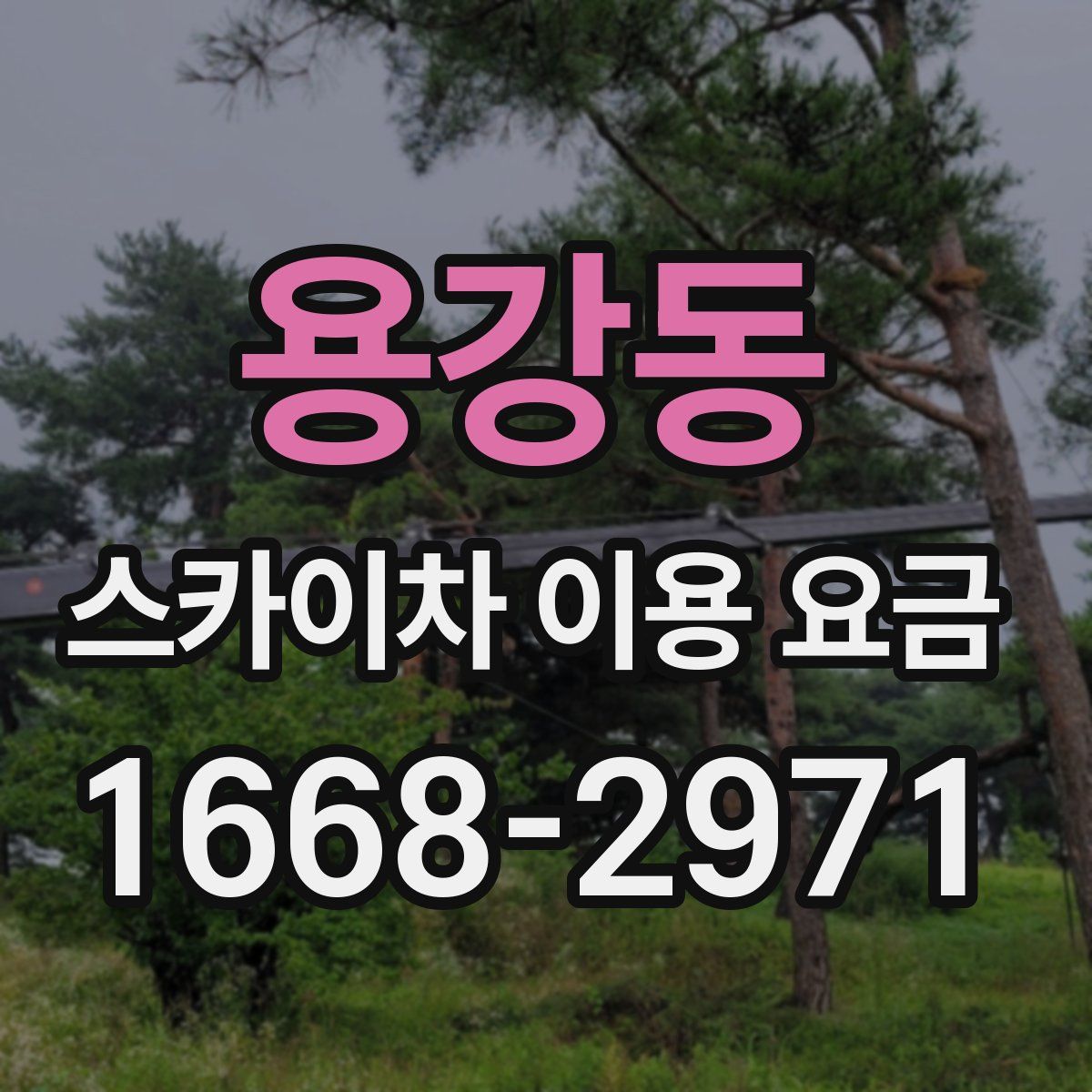 용강동 스카이차 이용 요금