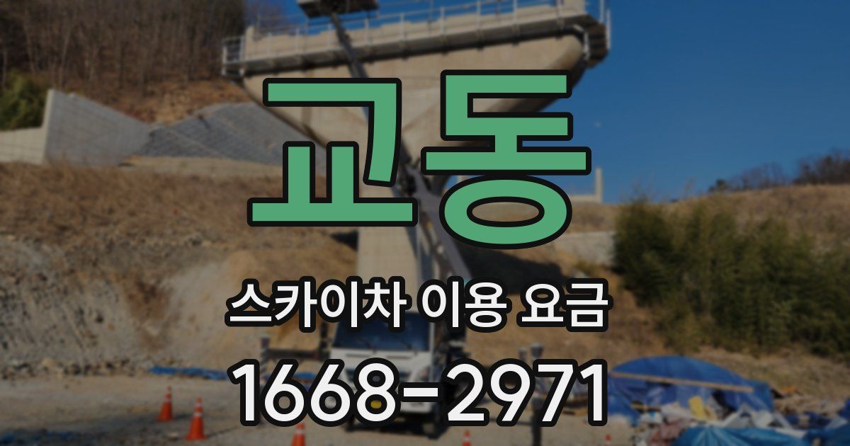 교동 스카이차 이용 요금