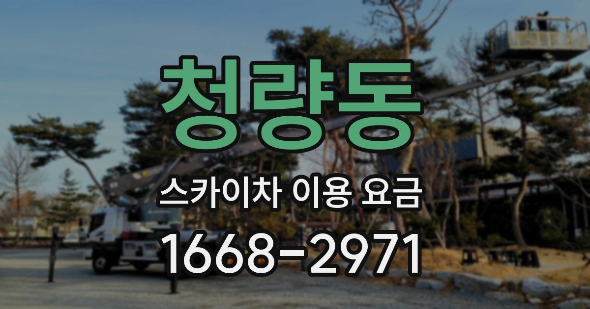청량동 스카이차 이용 요금