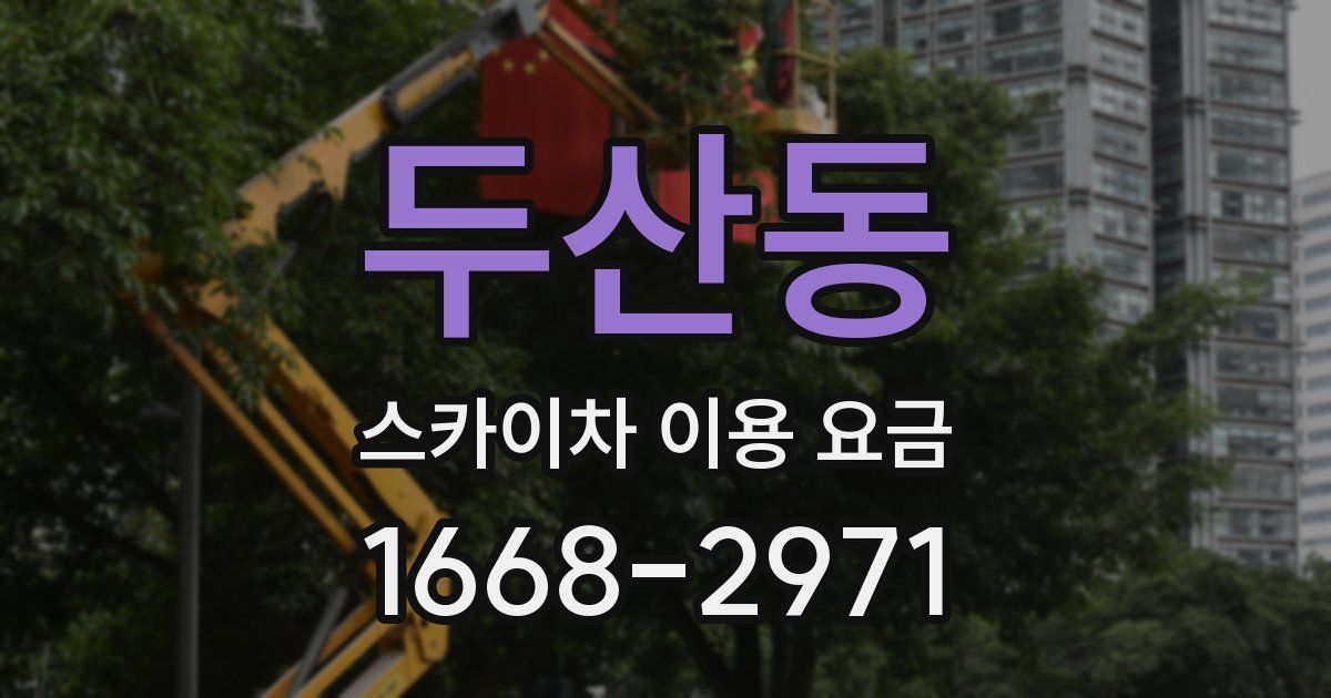 두산동 스카이차 이용 요금