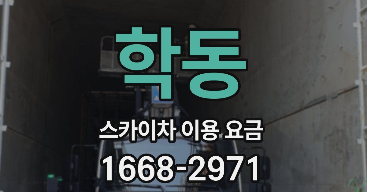 학동 스카이차 이용 요금