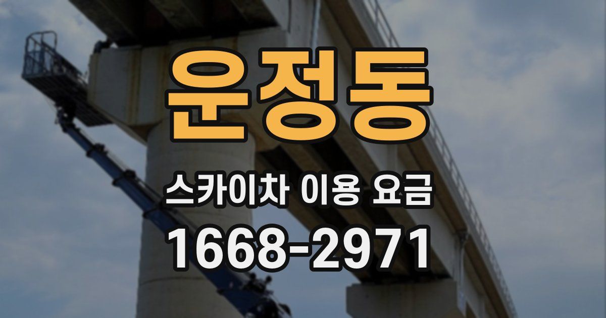 운정동 스카이차 이용 요금