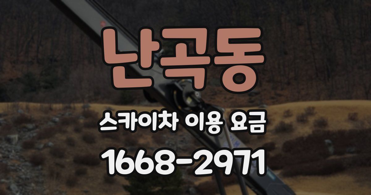 난곡동 스카이차 이용 요금