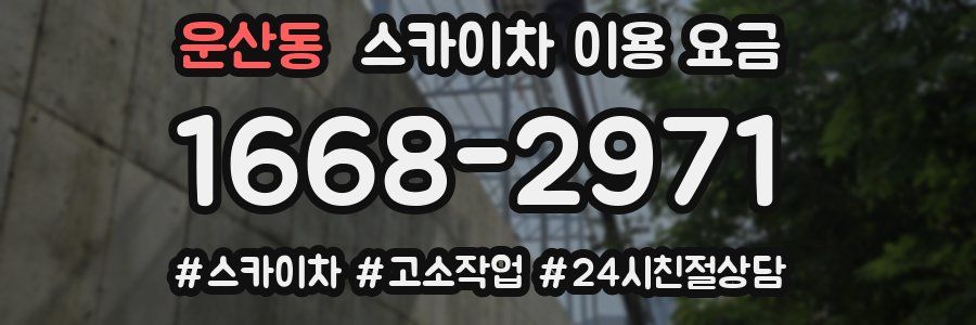 운산동 스카이차 이용 요금