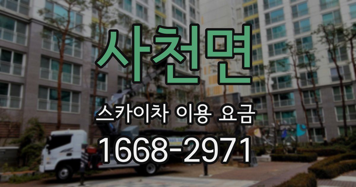 사천면 스카이차 이용 요금