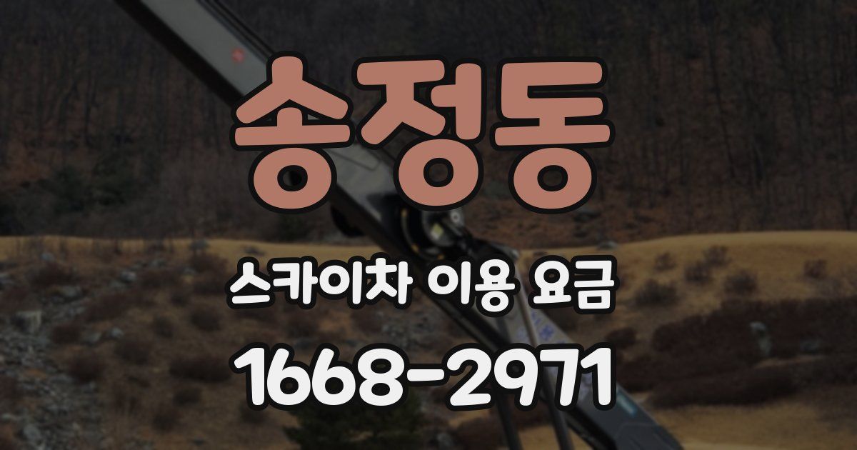송정동 스카이차 이용 요금