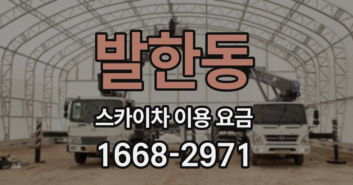 발한동 스카이차 이용 요금
