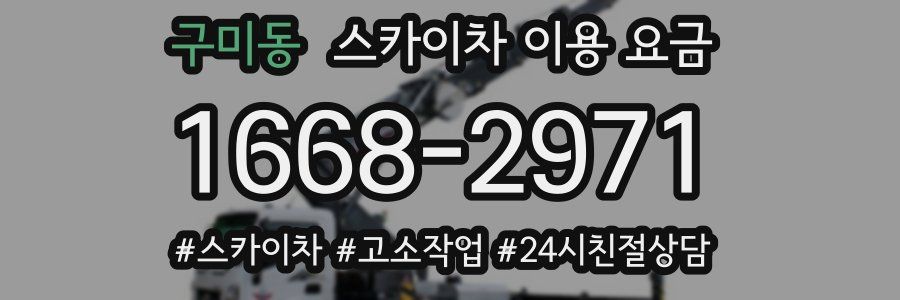 구미동 스카이차 이용 요금