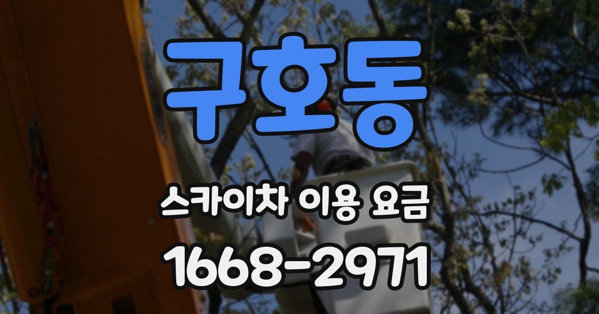 구호동 스카이차 이용 요금