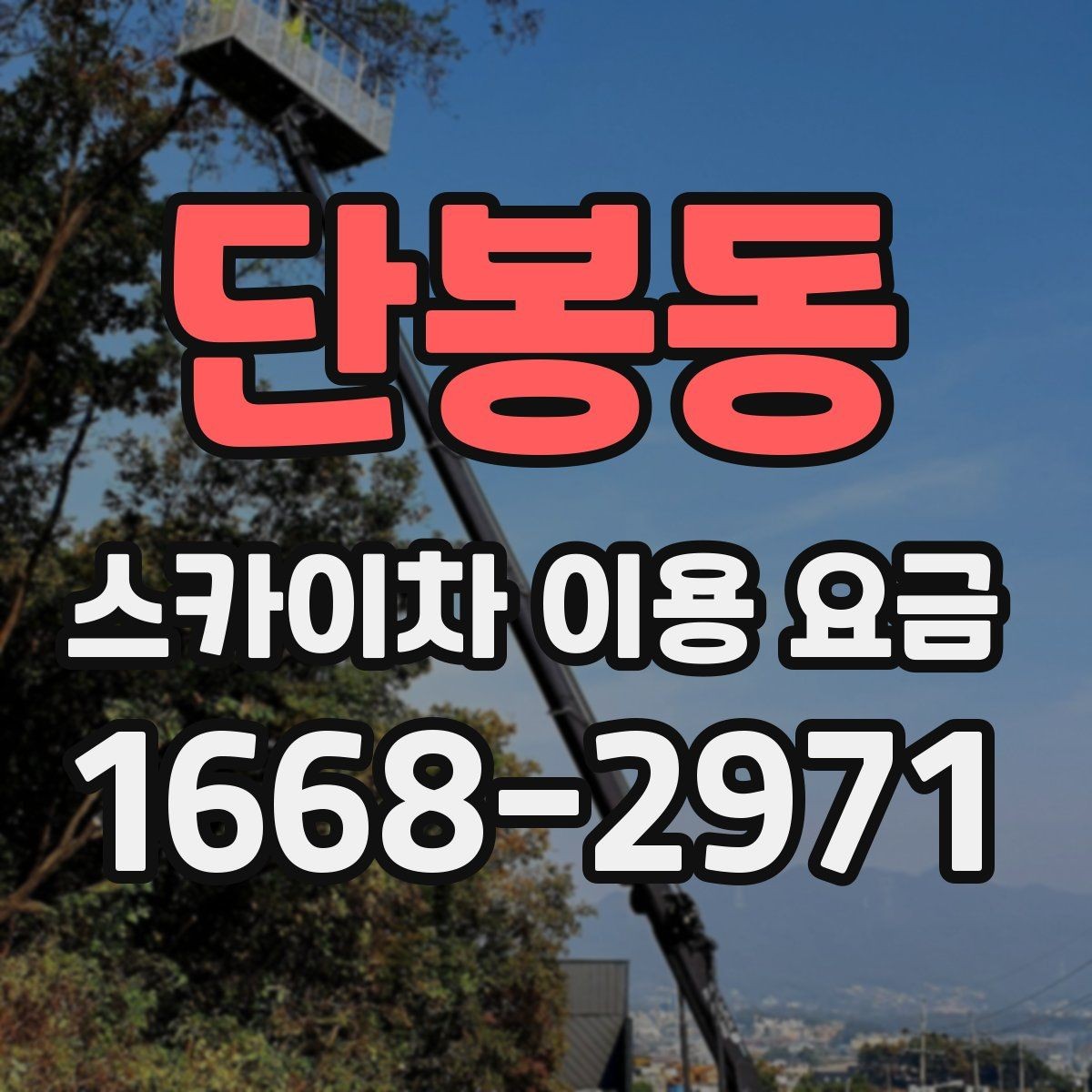 단봉동 스카이차 이용 요금 안내, 견적 비교 전 체크포인트