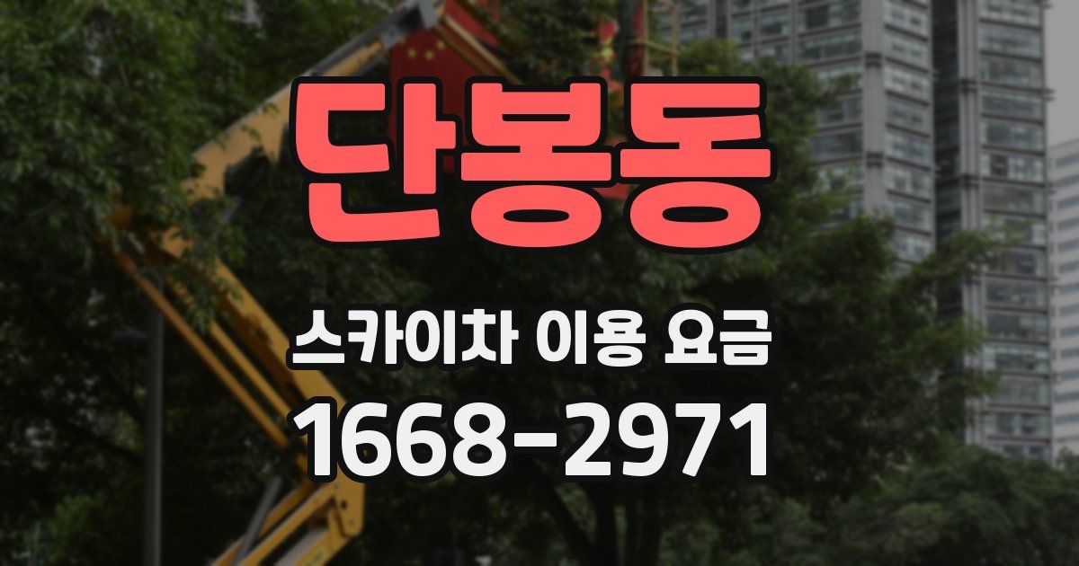 단봉동 스카이차 이용 요금