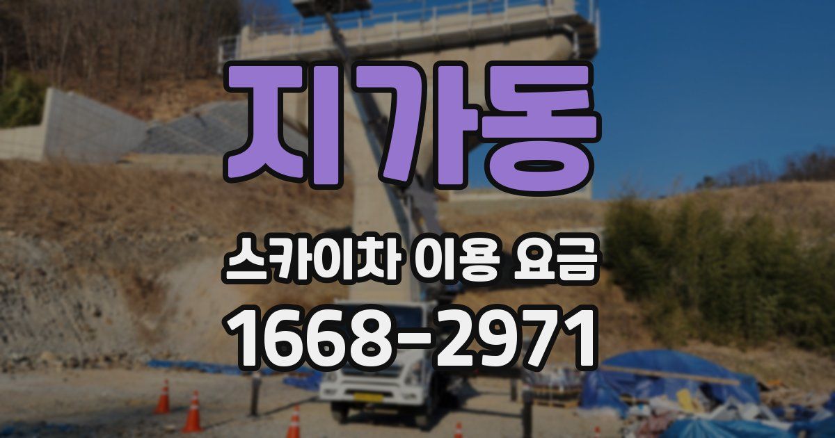 지가동 스카이차 이용 요금