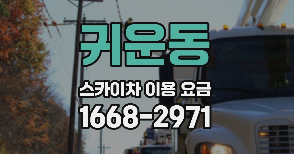 귀운동 스카이차 이용 요금