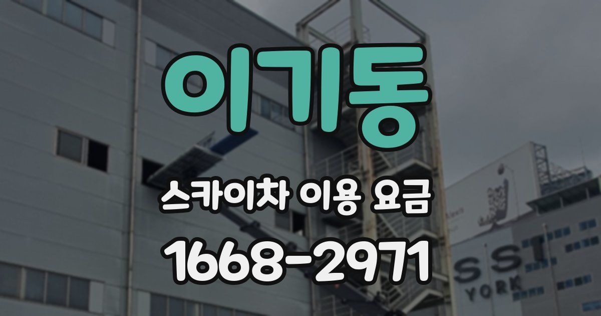이기동 스카이차 이용 요금