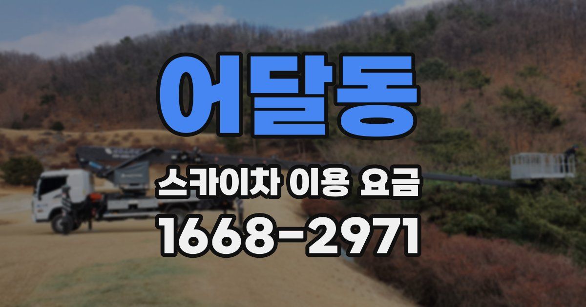 어달동 스카이차 이용 요금