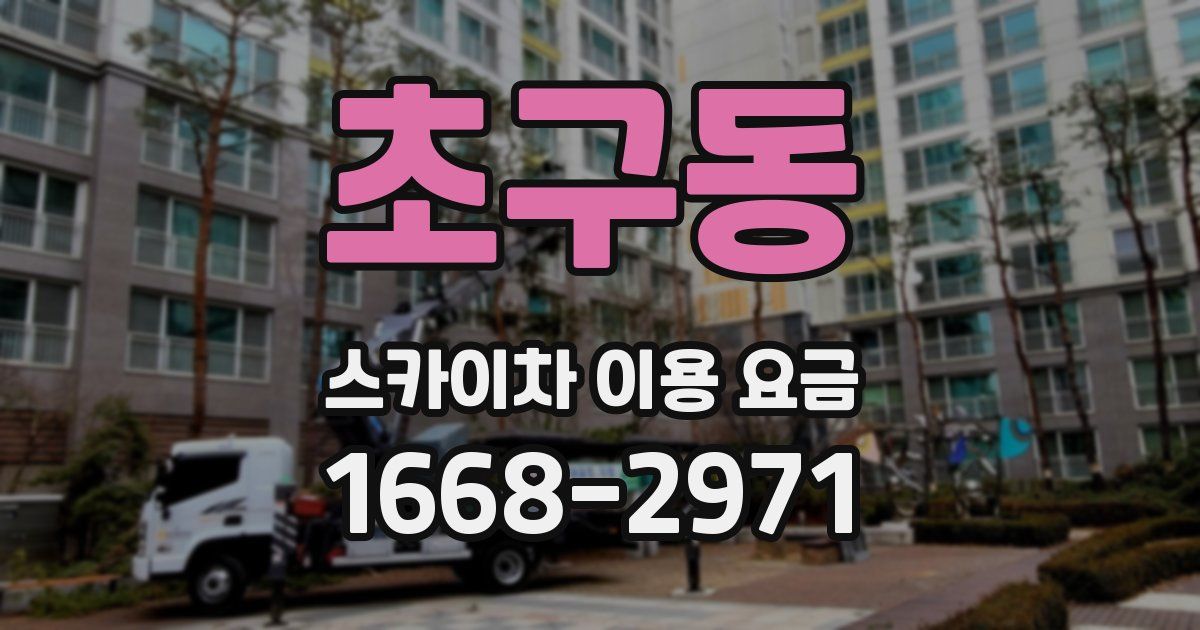 초구동 스카이차 이용 요금