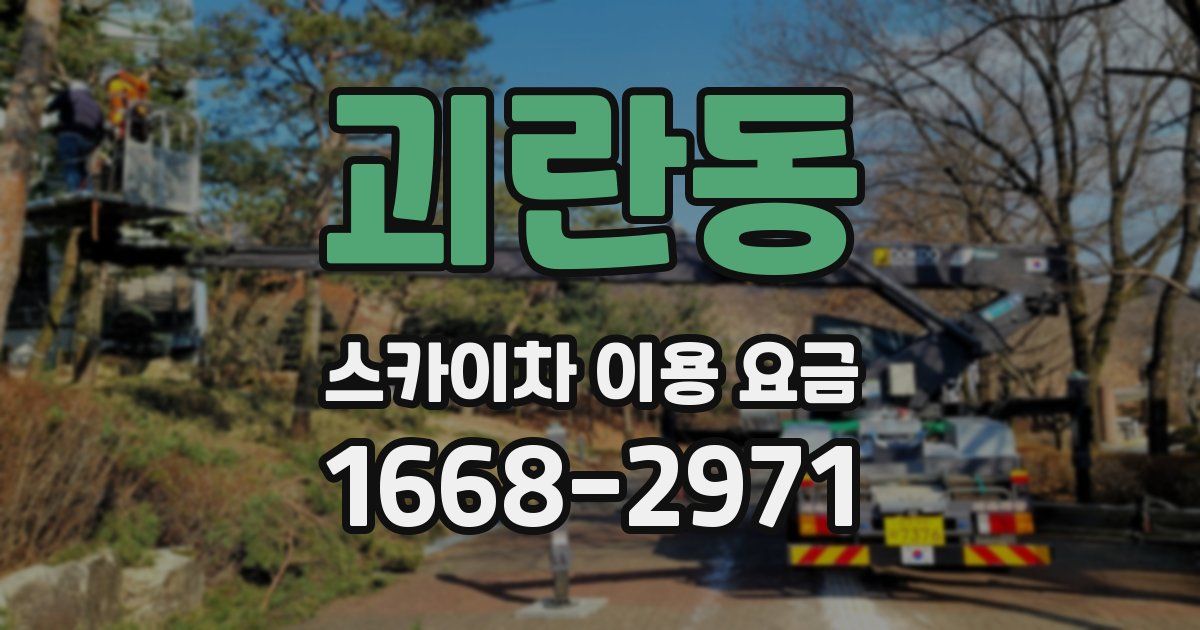 괴란동 스카이차 이용 요금
