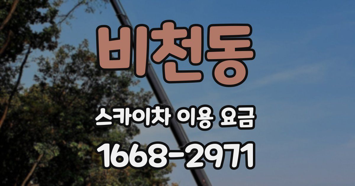비천동 스카이차 이용 요금