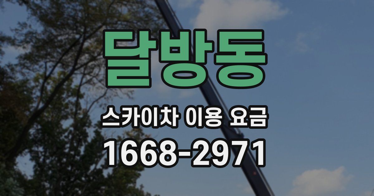 달방동 스카이차 이용 요금