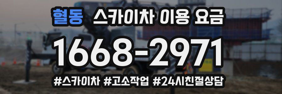 혈동 스카이차 이용 요금