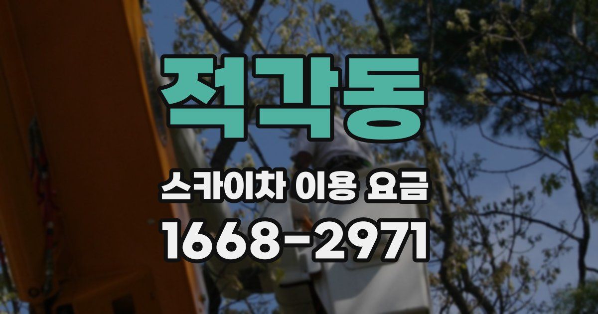 적각동 스카이차 이용 요금