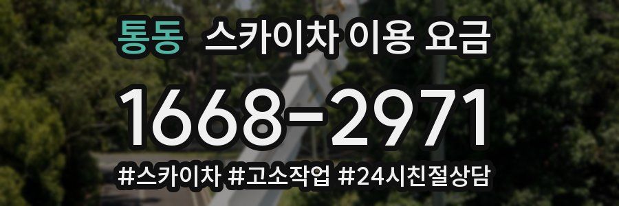 통동 스카이차 이용 요금