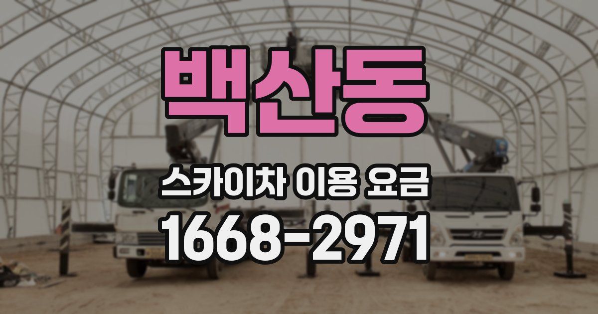 백산동 스카이차 이용 요금