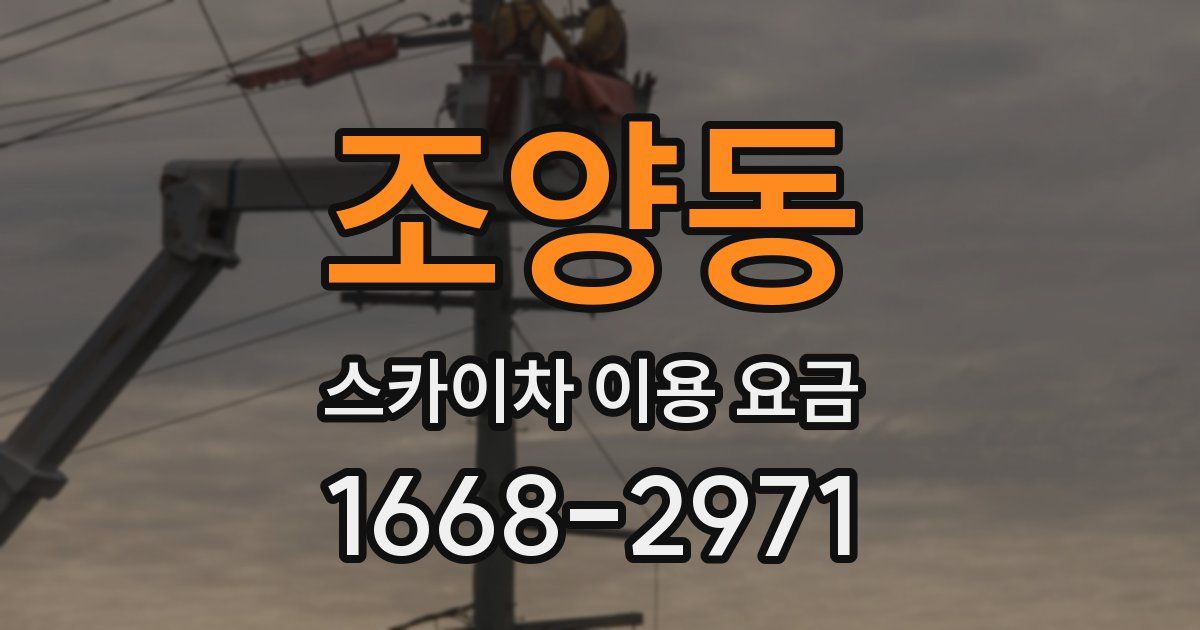 조양동 스카이차 이용 요금