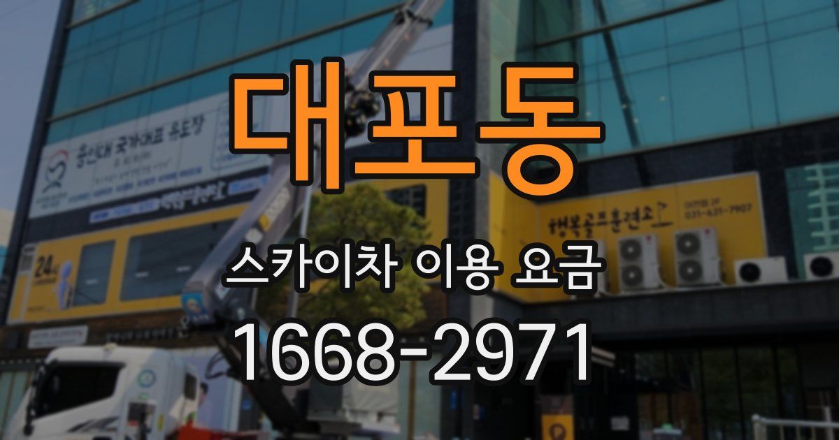 대포동 스카이차 이용 요금