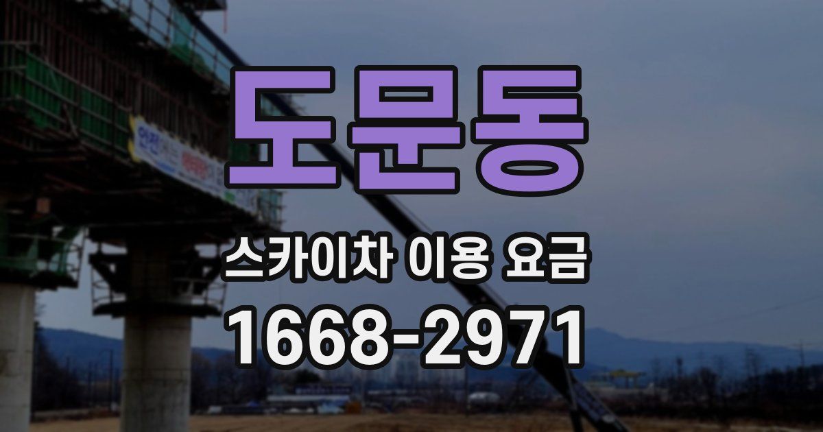도문동 스카이차 이용 요금