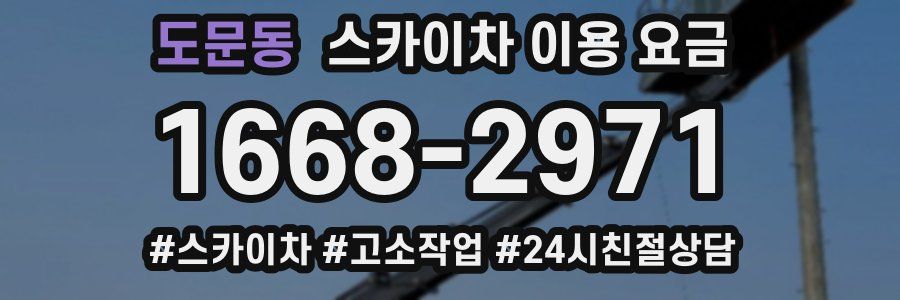 도문동 스카이차 이용 요금