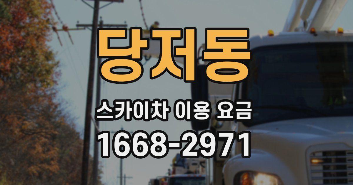 당저동 스카이차 이용 요금