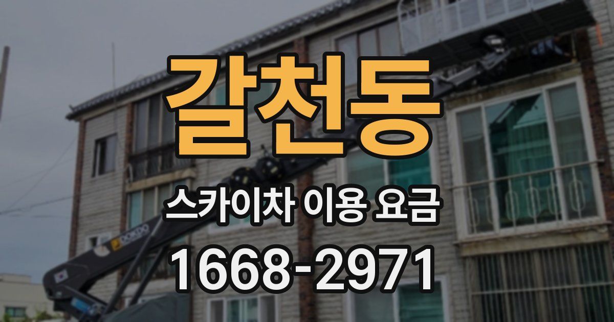 갈천동 스카이차 이용 요금