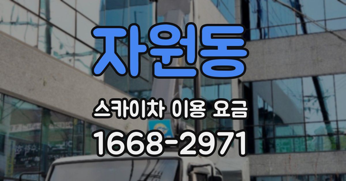 자원동 스카이차 이용 요금