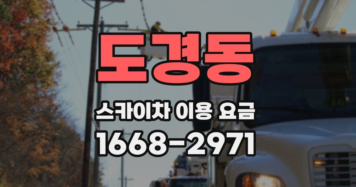 도경동 스카이차 이용 요금