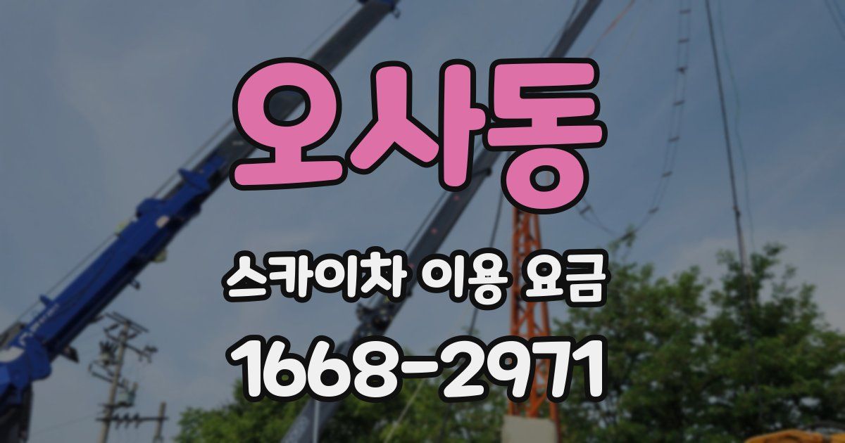 오사동 스카이차 이용 요금