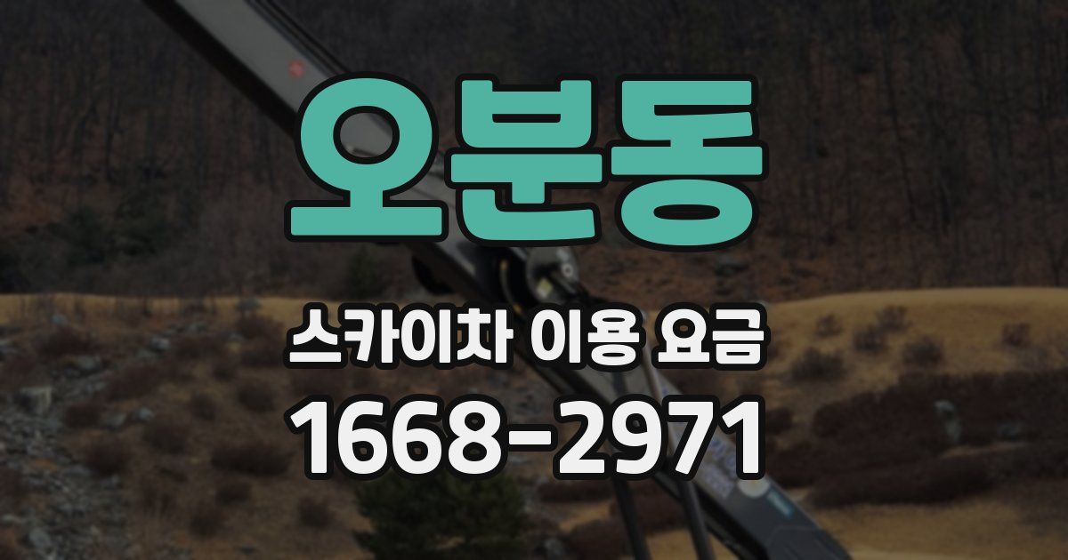 오분동 스카이차 이용 요금