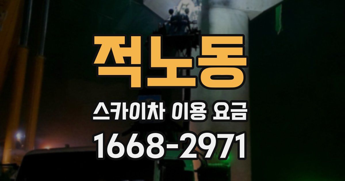적노동 스카이차 이용 요금