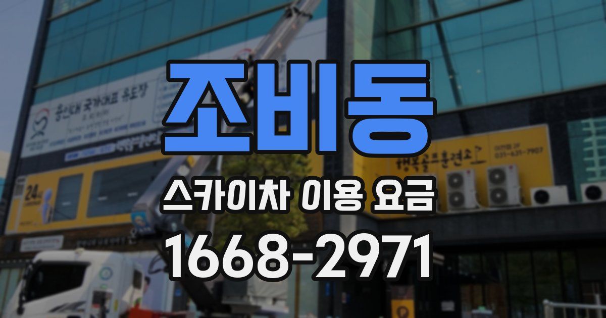 조비동 스카이차 이용 요금