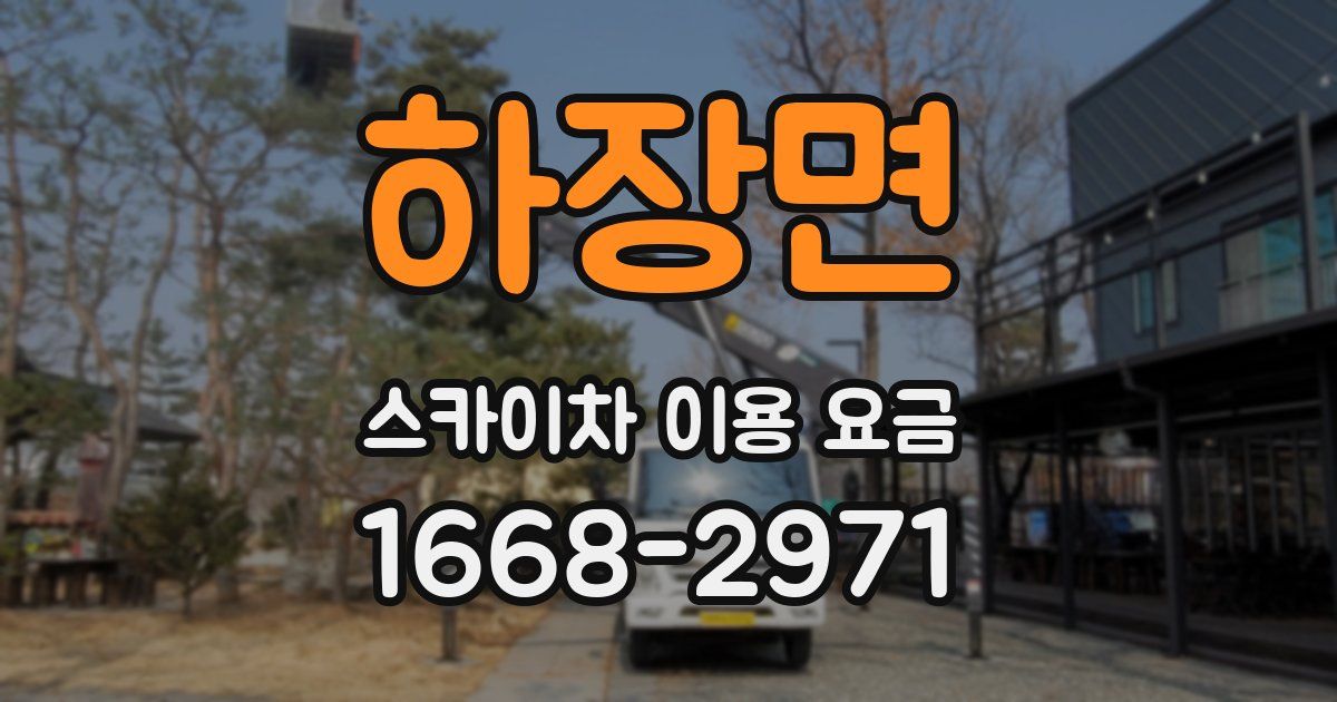 하장면 스카이차 이용 요금