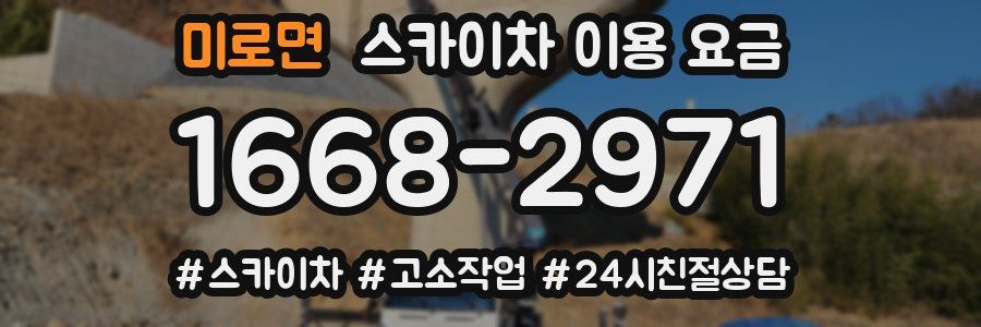 미로면 스카이차 이용 요금