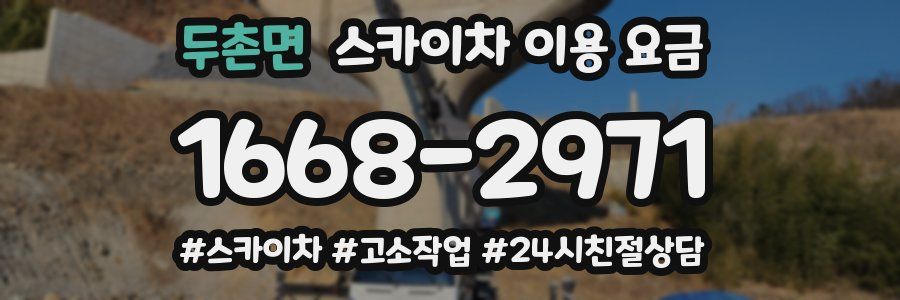두촌면 스카이차 이용 요금