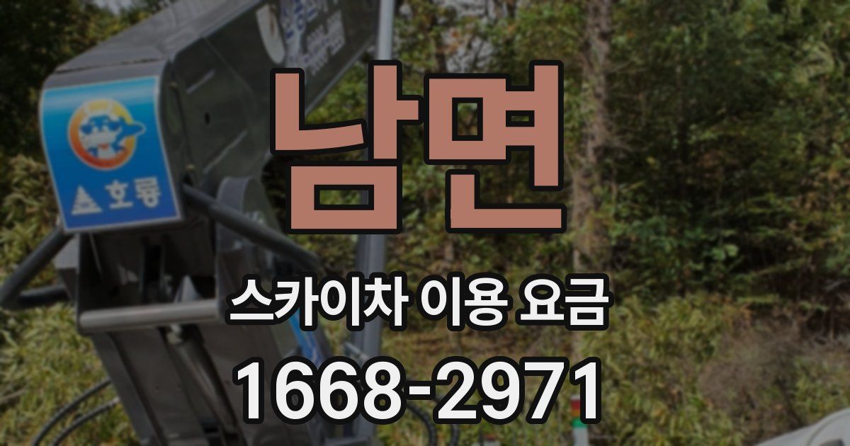 남면 스카이차 이용 요금