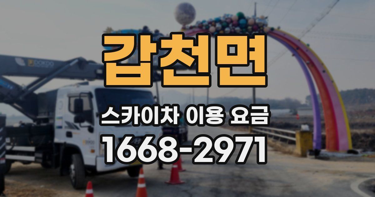 갑천면 스카이차 이용 요금
