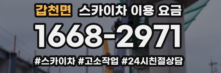 갑천면 스카이차 이용 요금