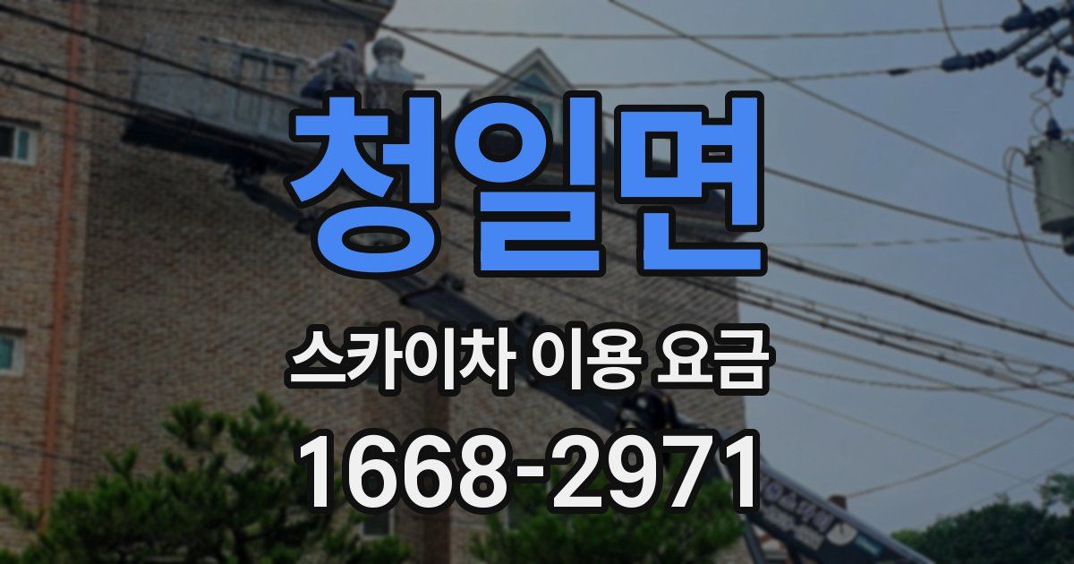 청일면 스카이차 이용 요금