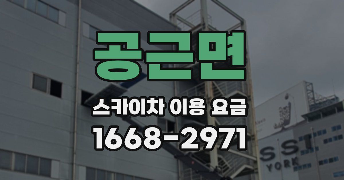 공근면 스카이차 이용 요금