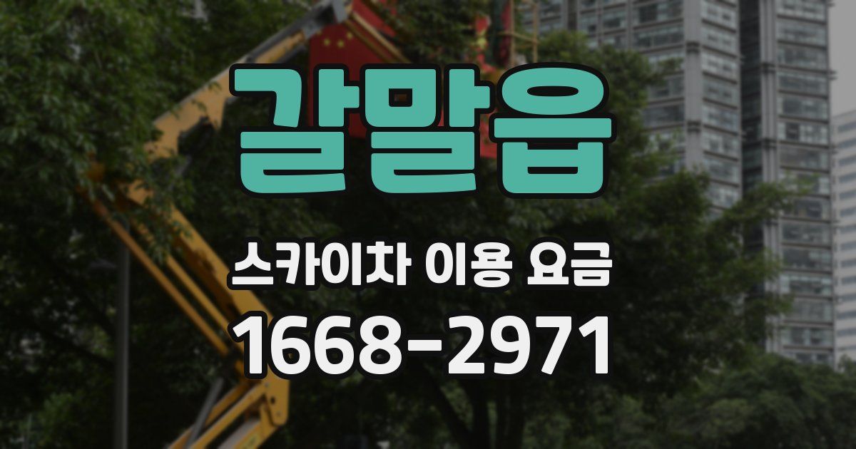 갈말읍 스카이차 이용 요금