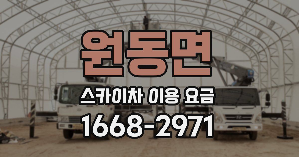원동면 스카이차 이용 요금