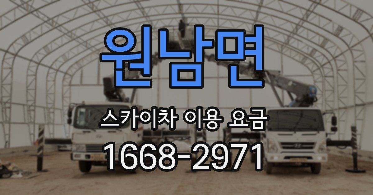 원남면 스카이차 이용 요금